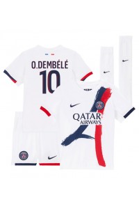 Paris Saint-Germain Ousmane Dembele #10 Babyklær Borte Fotballdrakt til barn 2024-25 Korte ermer (+ Korte bukser)